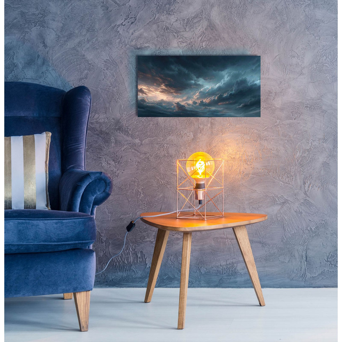 Stormy Sky 2 by Ann Klee - 24x12 acrylic wall art in a room