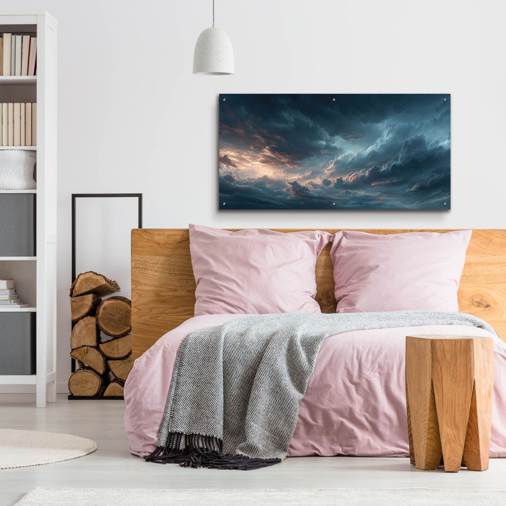Stormy Sky 2 by Ann Klee - 48x24 acrylic wall art in a room