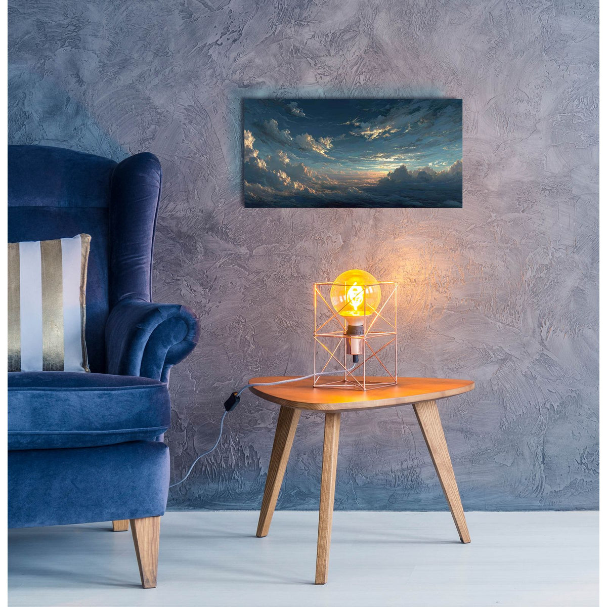 Sunset Sky 2 by Ann Klee - 24x12 acrylic wall art in a room
