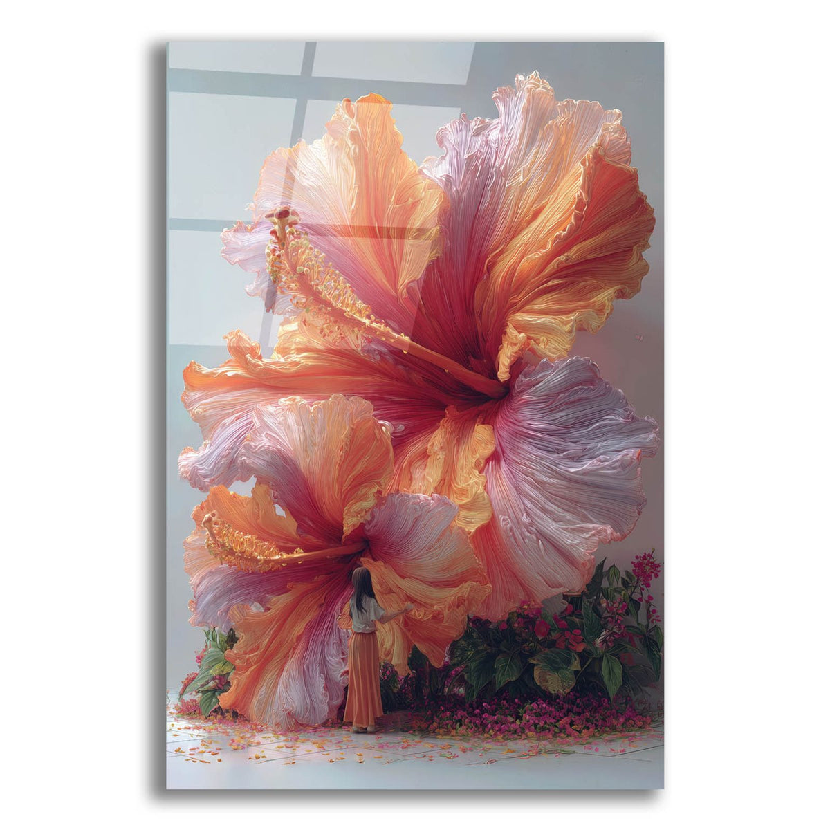 Surreal Flower Girl 2 by Ann Klee acrylic glass wall art