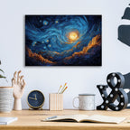 Cosmic Starry Night by Ann Klee - 16x12 acrylic wall art in a room