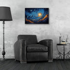 Cosmic Starry Night by Ann Klee - 24x16 acrylic wall art in a room