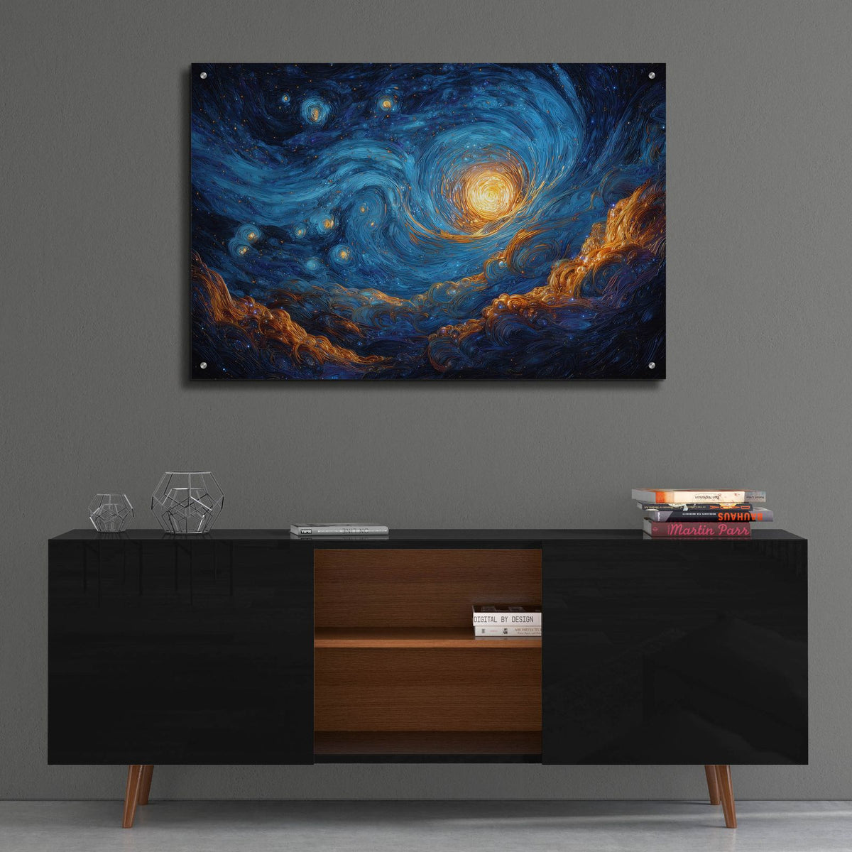 Cosmic Starry Night by Ann Klee - 36x24 acrylic wall art in a room
