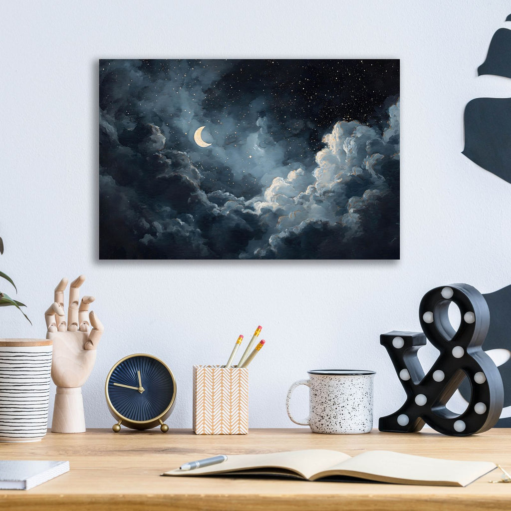 Moonlight Clouds by Ann Klee - 16x12 acrylic wall art in a room