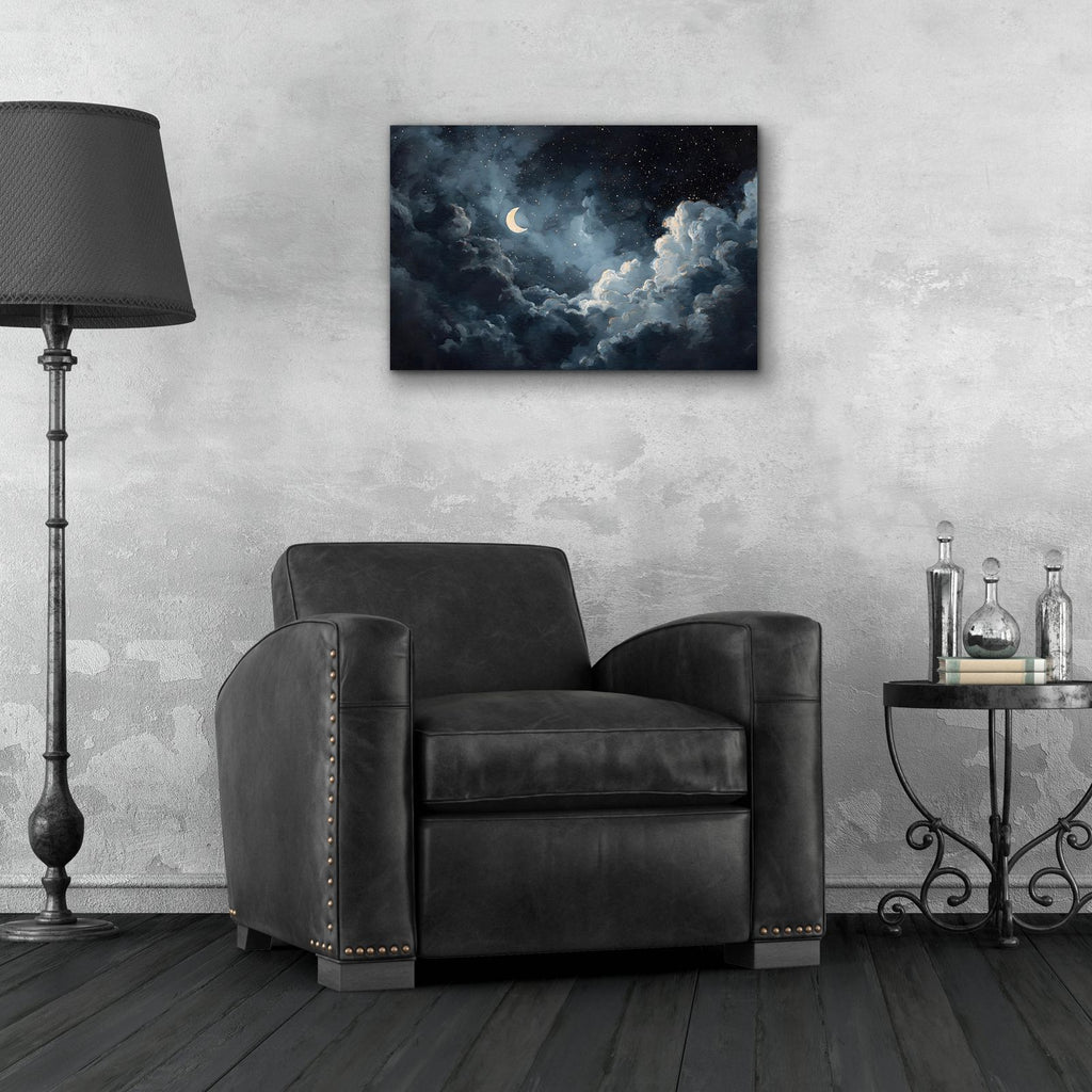 Moonlight Clouds by Ann Klee - 24x16 acrylic wall art in a room