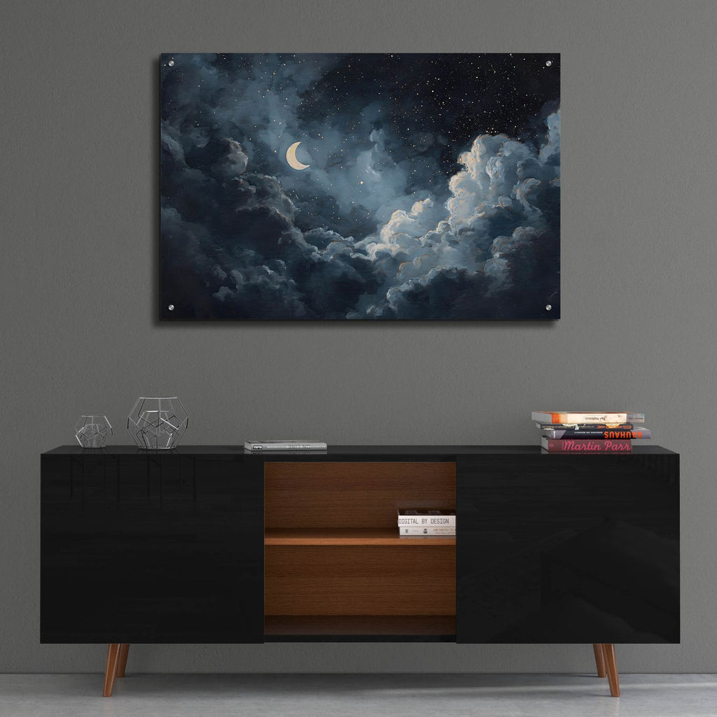 Moonlight Clouds by Ann Klee - 36x24 acrylic wall art in a room