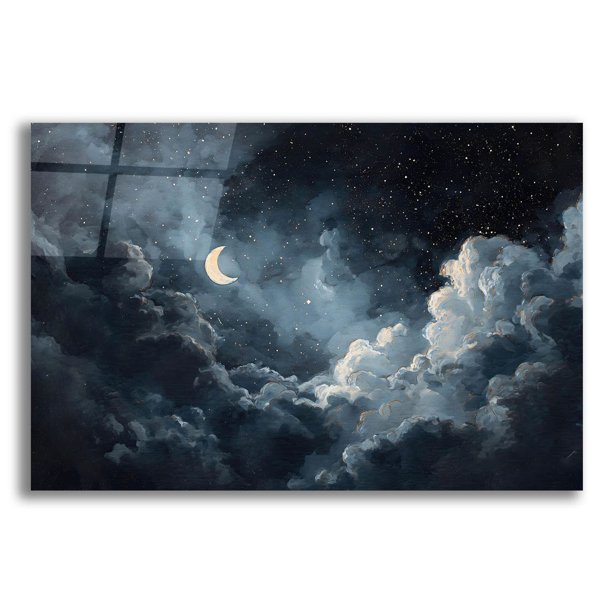 Moonlight Clouds by Ann Klee acrylic glass wall art