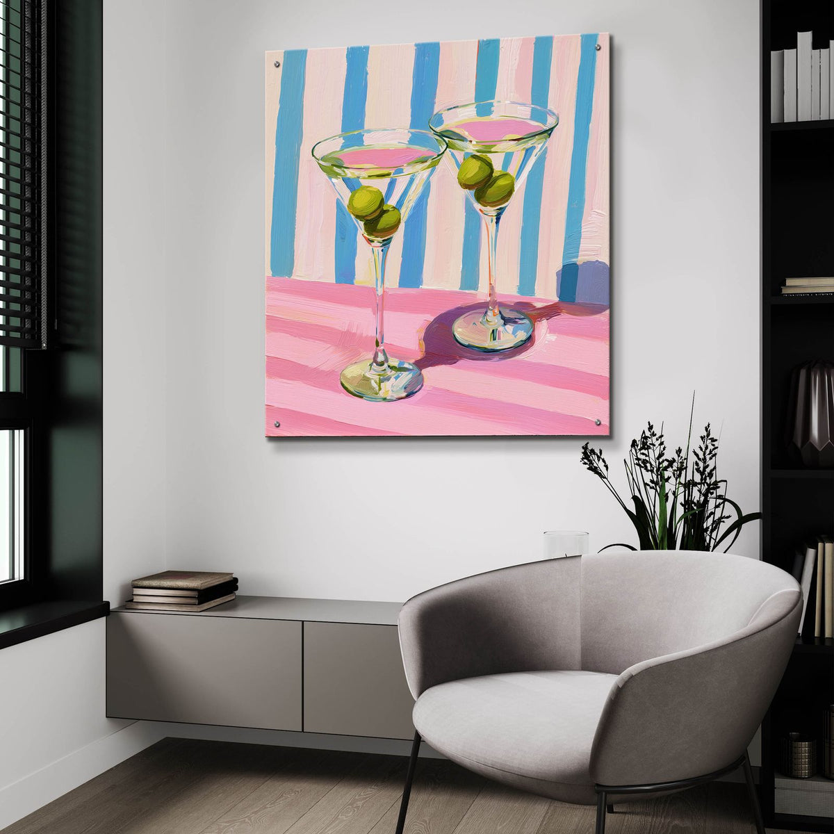 Dry Martini Pop 2 by Ann Klee - 36x36 acrylic wall art in a room