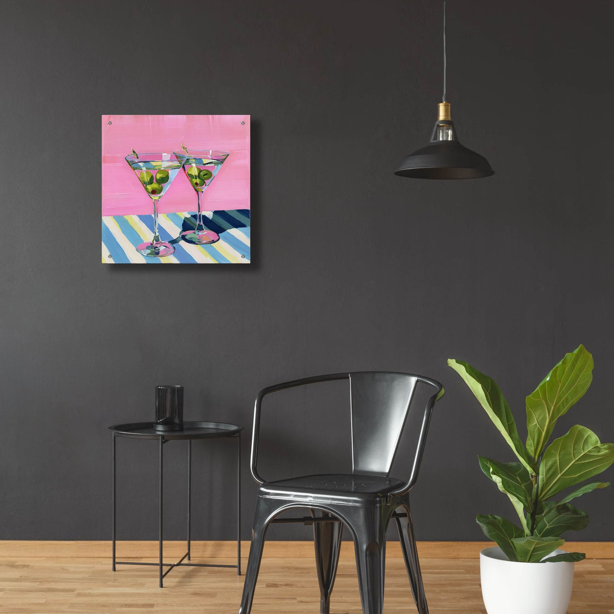 Dry Martini Pop by Ann Klee - 24x24 acrylic wall art in a room