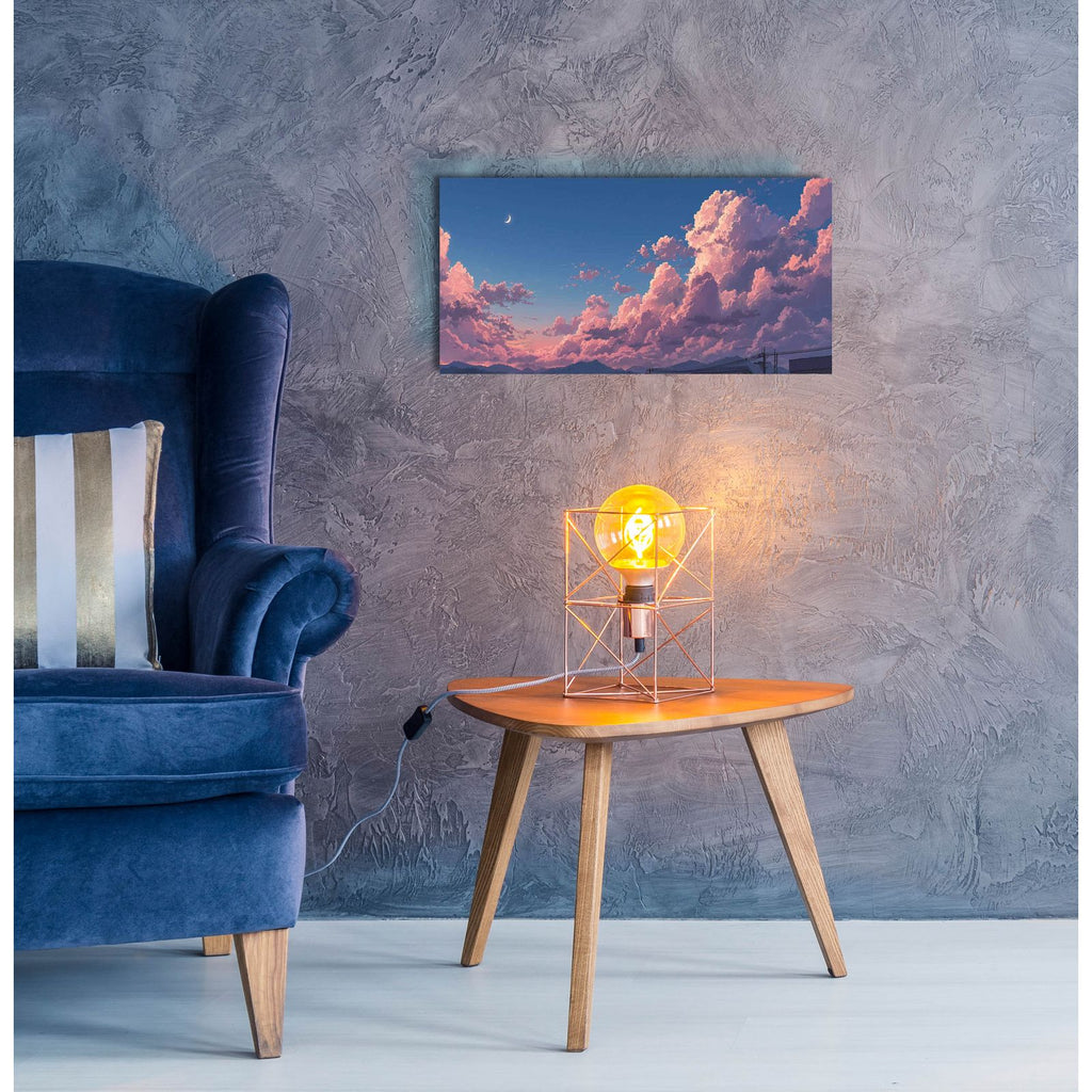 Cotton Sky 3 by Ann Klee - 24x12 acrylic wall art in a room