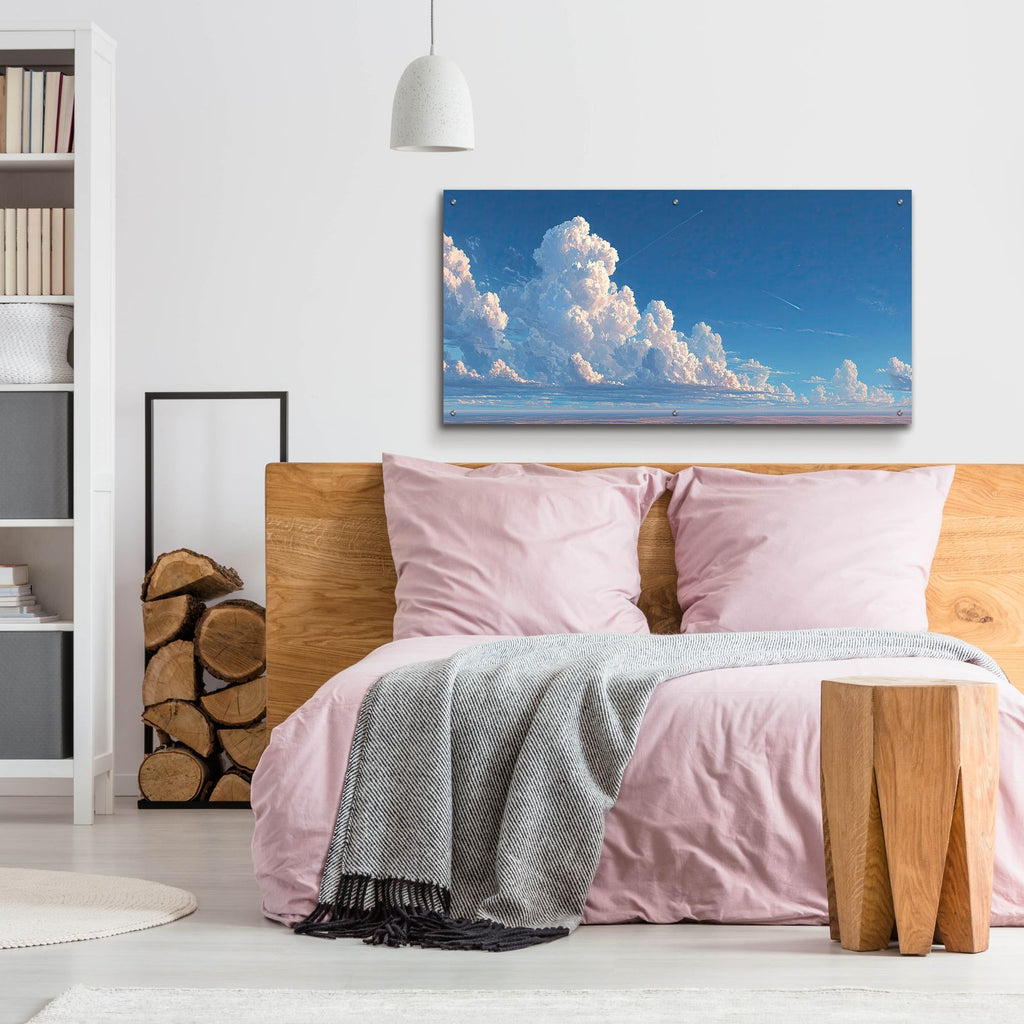 Daytime Shooting Stars by Ann Klee - 48x24 acrylic wall art in a room