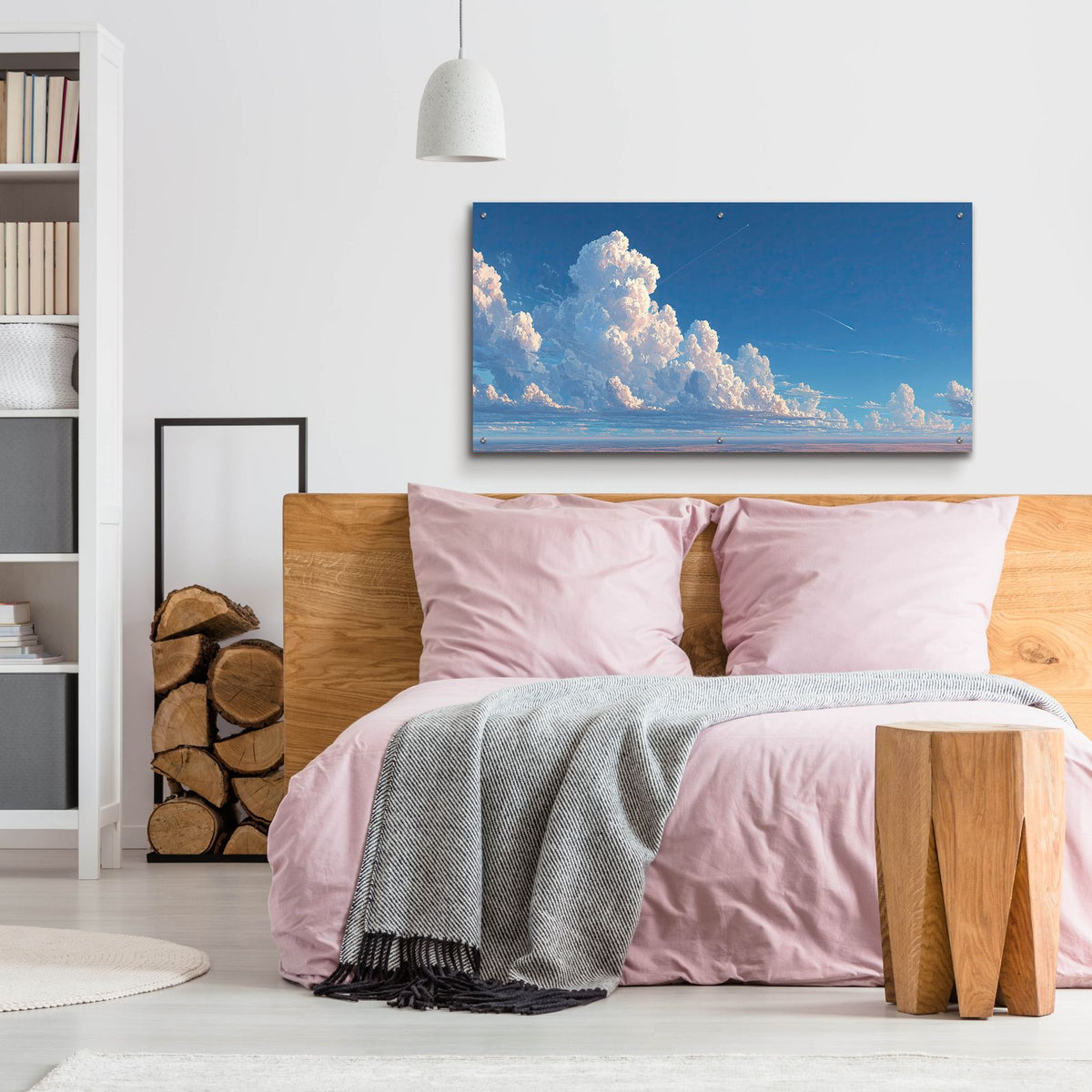Daytime Shooting Stars by Ann Klee - 48x24 acrylic wall art in a room