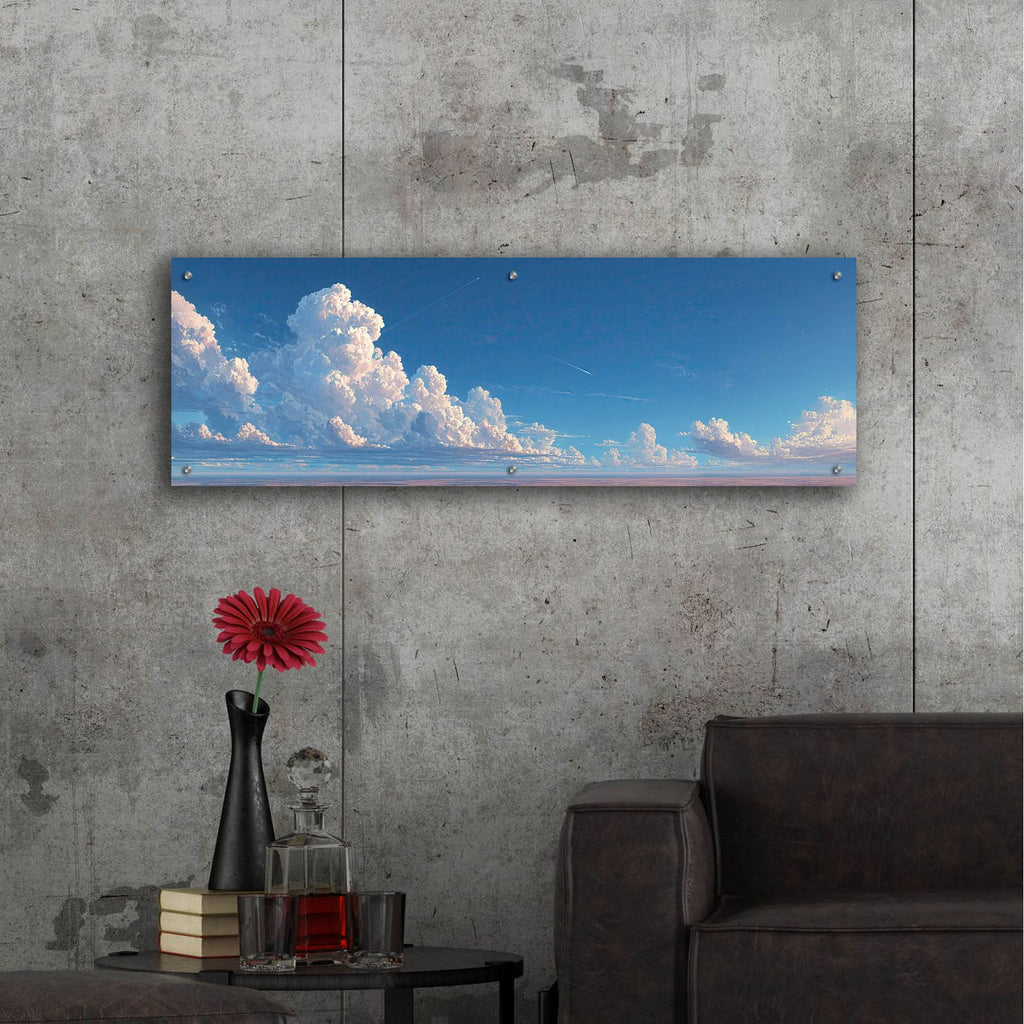 Daytime Shooting Stars Panorama by Ann Klee - 48x16 acrylic wall art in a room
