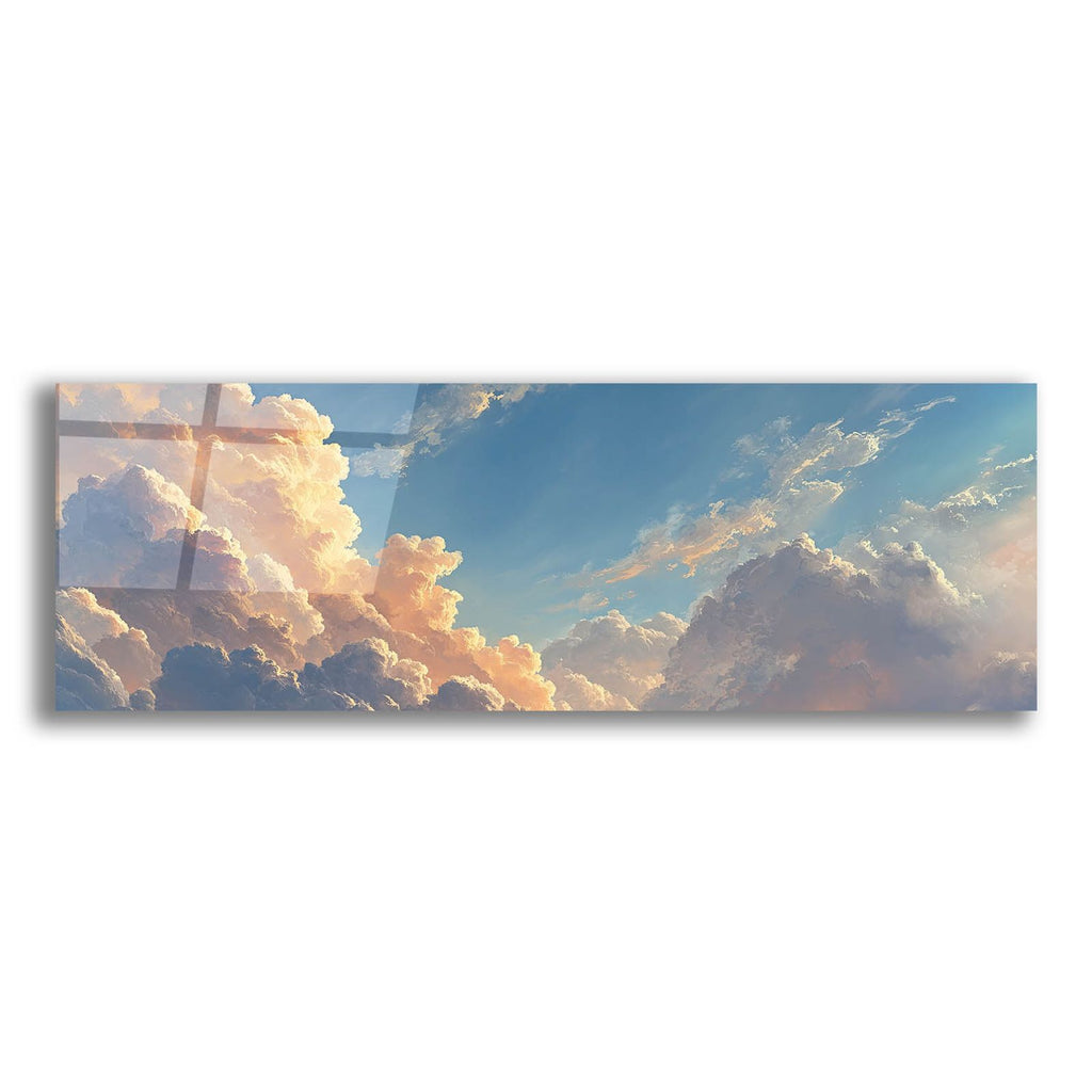 Majestic Golden Cloud Panorama by Ann Klee acrylic glass wall art