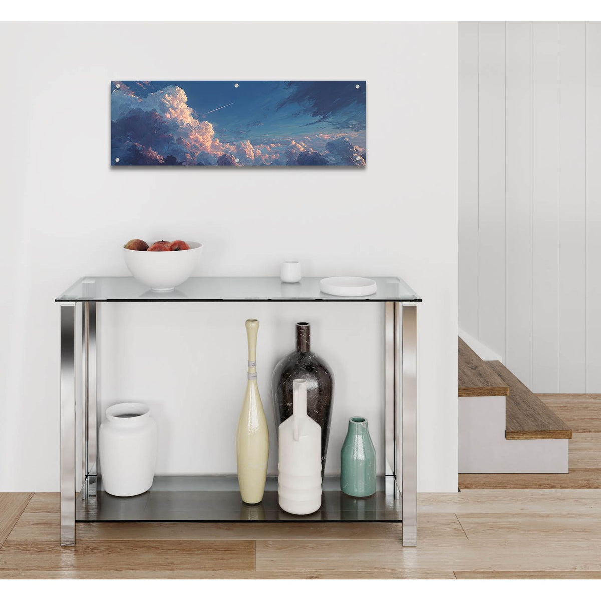 Shooting Star 2 Panorama by Ann Klee - 36x12 acrylic wall art in a room