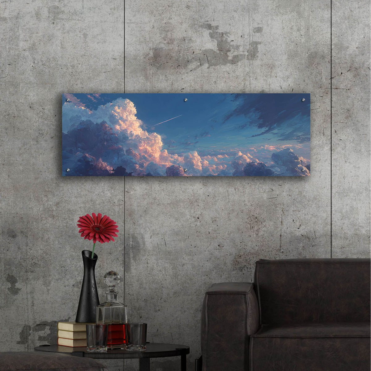 Shooting Star 2 Panorama by Ann Klee - 48x16 acrylic wall art in a room
