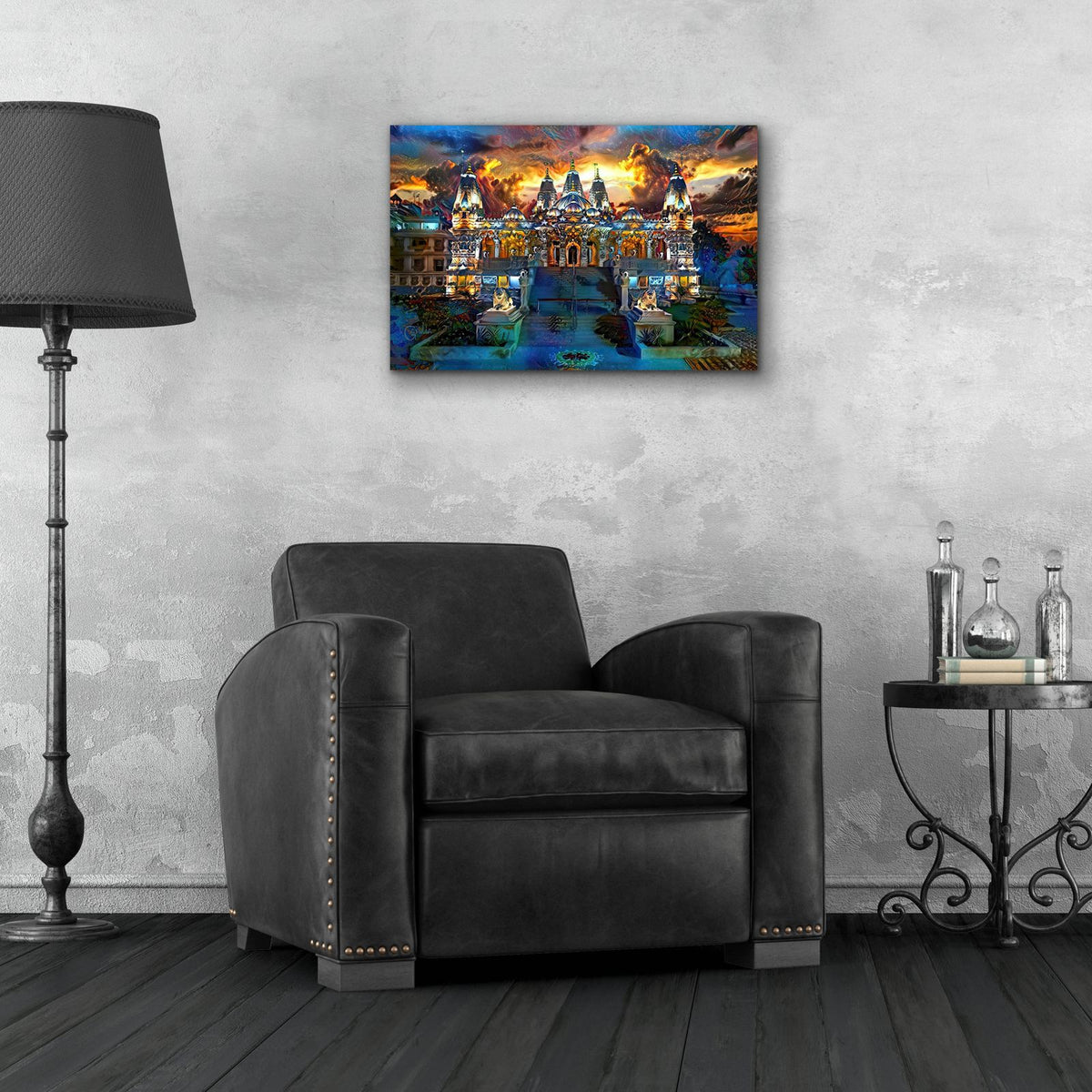 Baps Shri Swaminarayan Mandir - Dhari 2025 by Pedro Gavidia - 24x16 acrylic wall art in a room