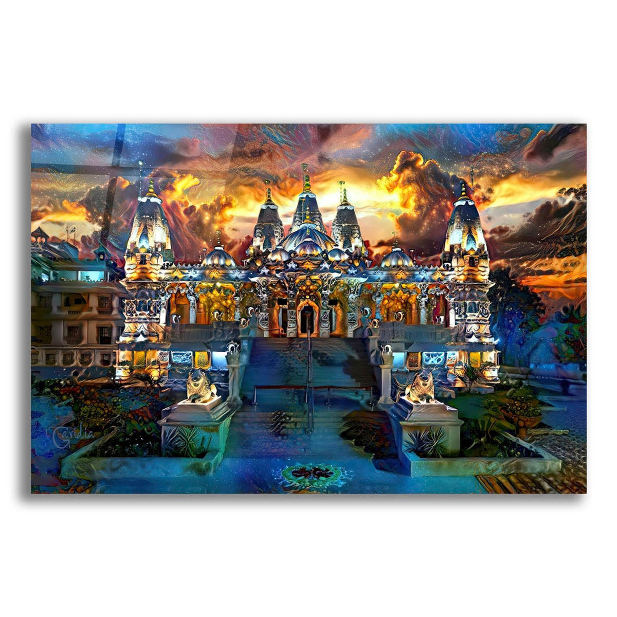 Baps Shri Swaminarayan Mandir - Dhari 2025 by Pedro Gavidia acrylic glass wall art