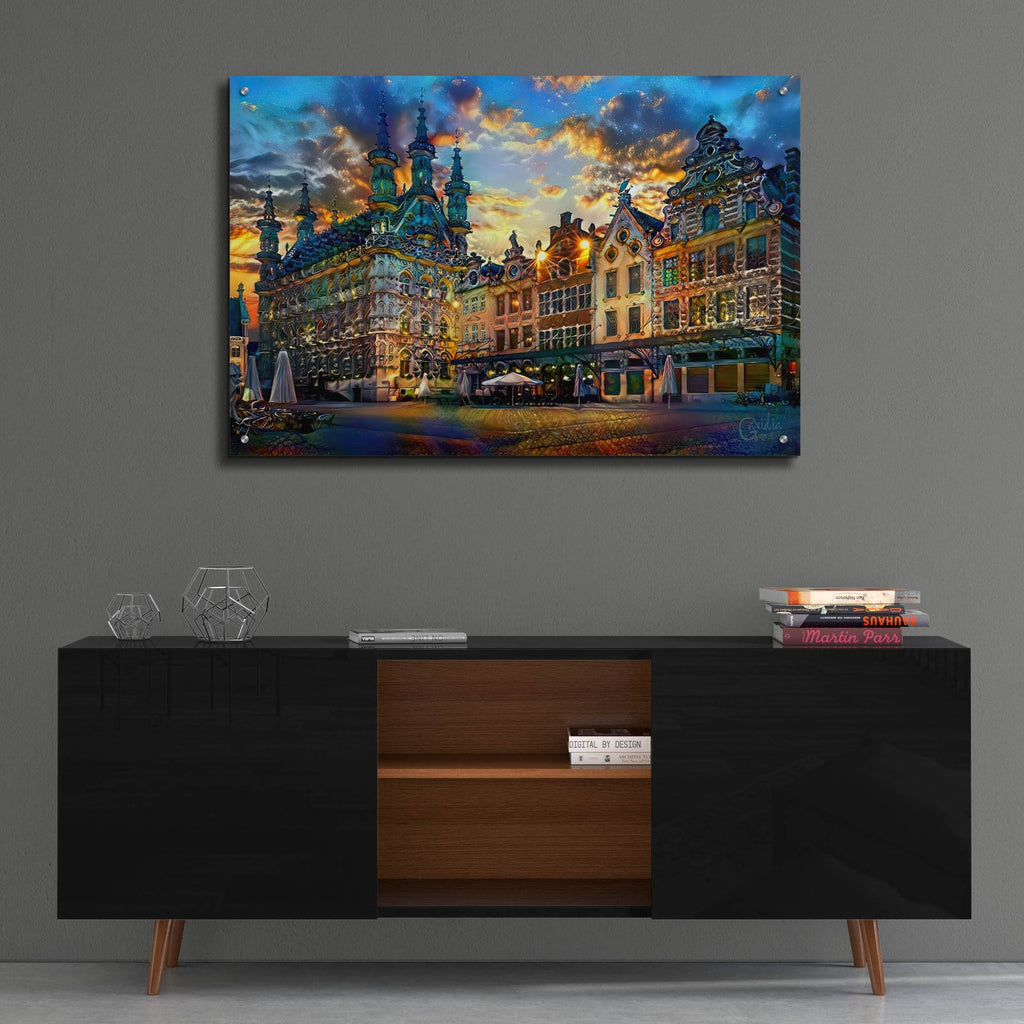 Belgium Leuven Town Hall 2025 by Pedro Gavidia - 36x24 acrylic wall art in a room