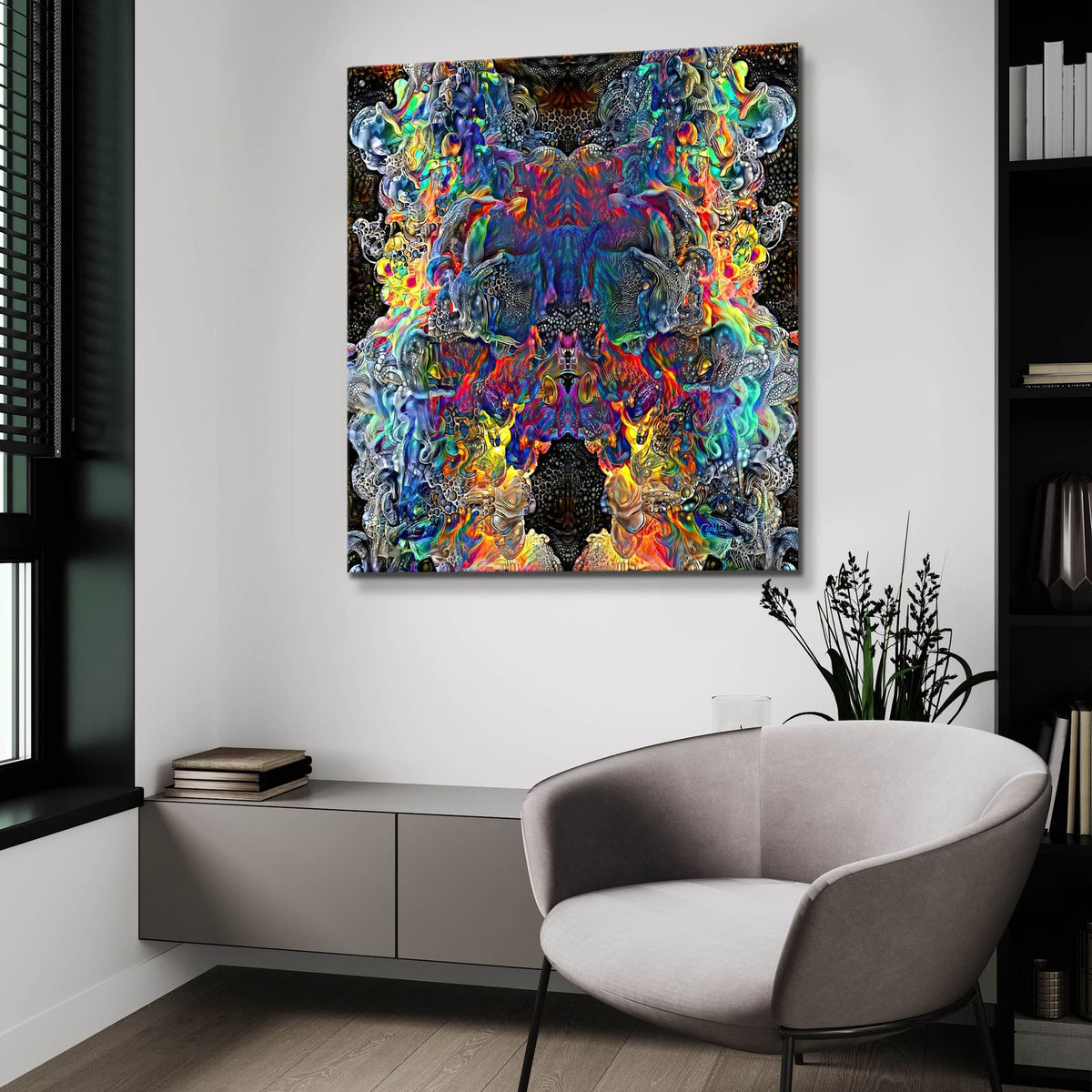 Ce Falo by Pedro Gavidia - 36x36 acrylic wall art in a room