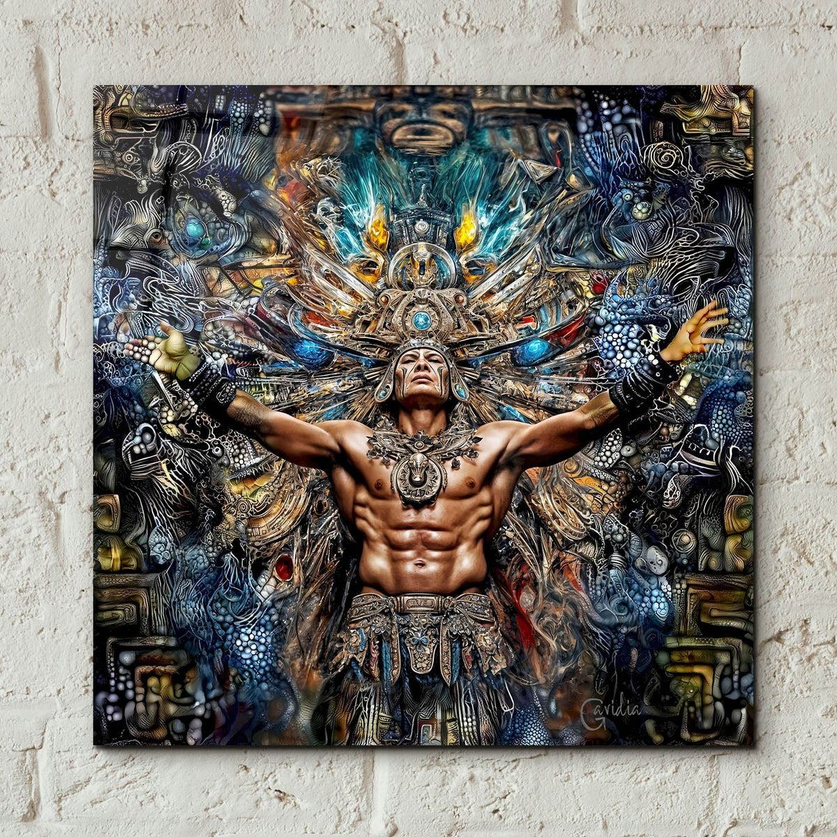 Chama N by Pedro Gavidia - 12x12 acrylic wall art in a room