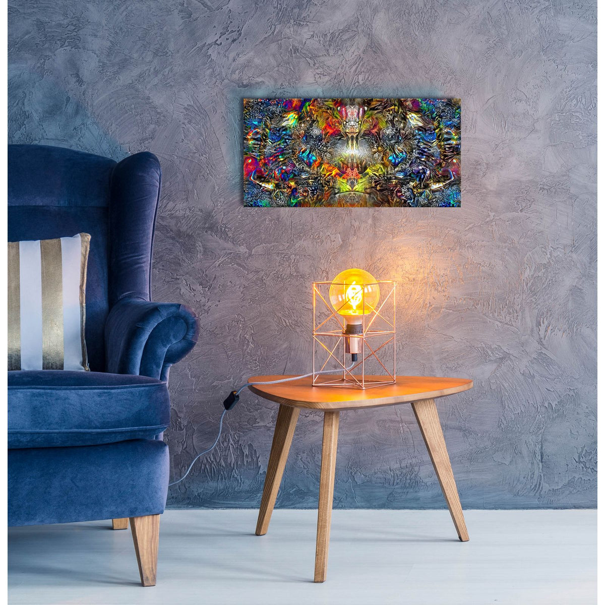 Corazon N Del Espacio-tiempo by Pedro Gavidia - 24x12 acrylic wall art in a room