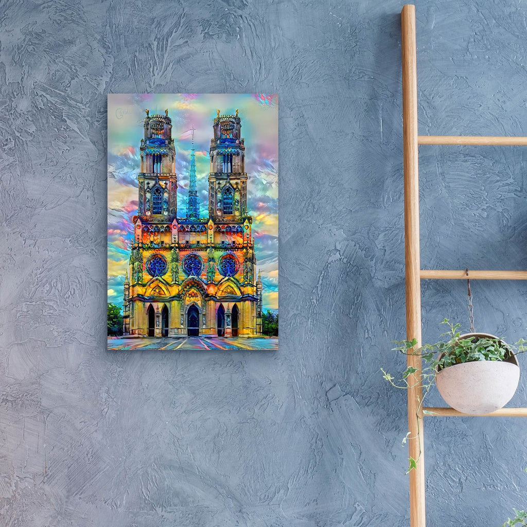 France Orleans Cathedral by Pedro Gavidia - 16x24 acrylic wall art in a room