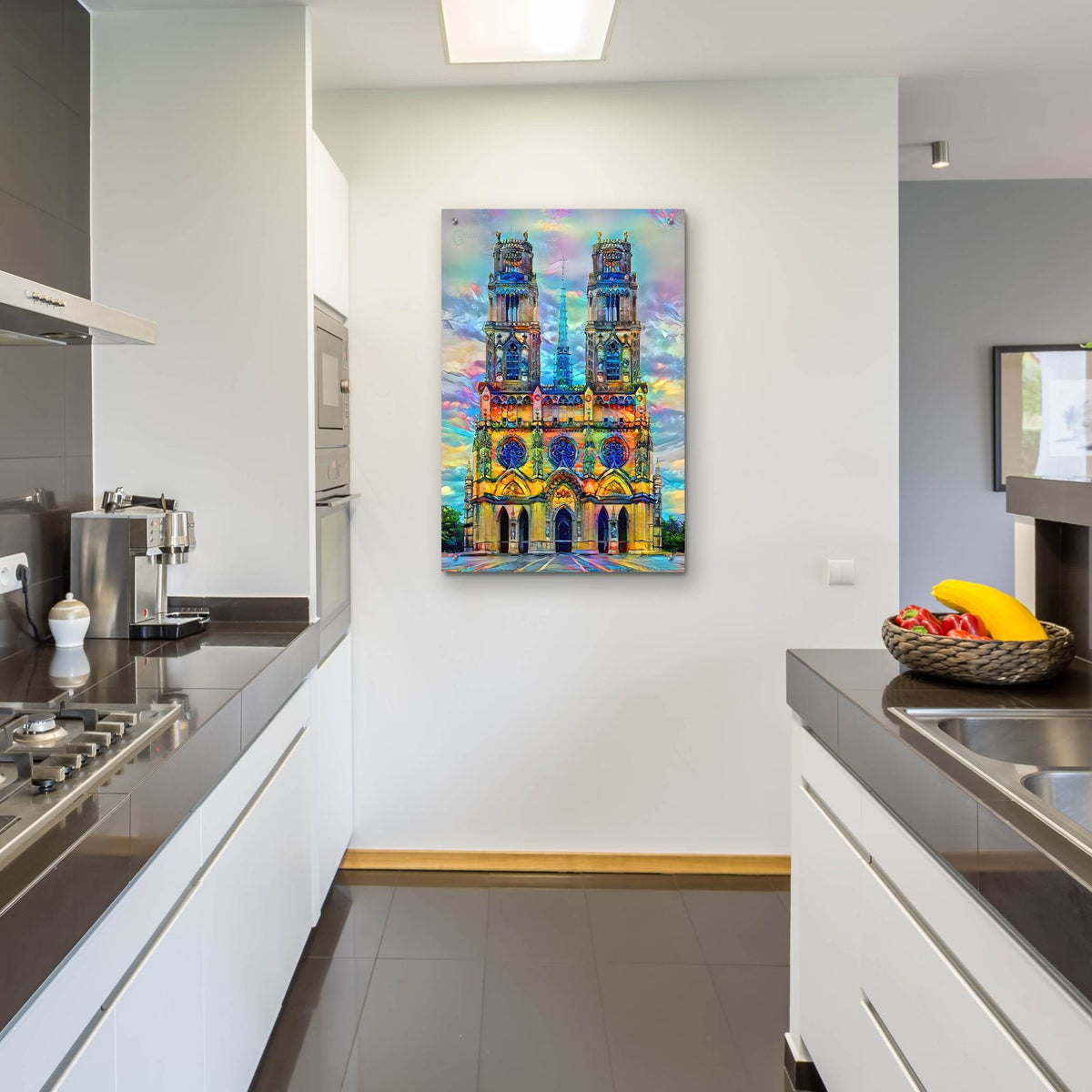 France Orleans Cathedral by Pedro Gavidia - 24x36 acrylic wall art in a room