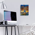 France Paris Tower Eiffel Orange Clouds by Pedro Gavidia - 12x16 acrylic wall art in a room