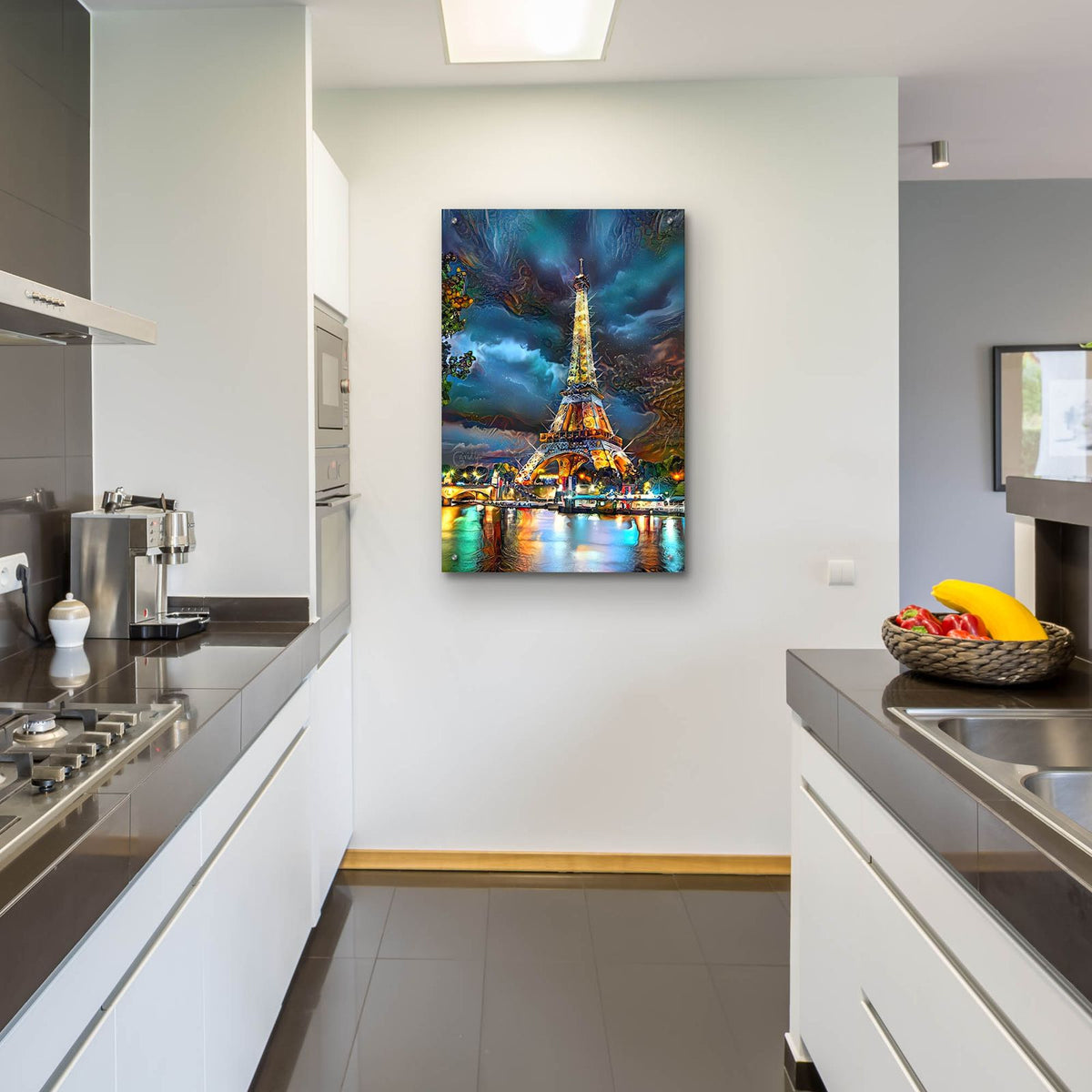 France Paris Tower Eiffel Shinings by Pedro Gavidia - 24x36 acrylic wall art in a room