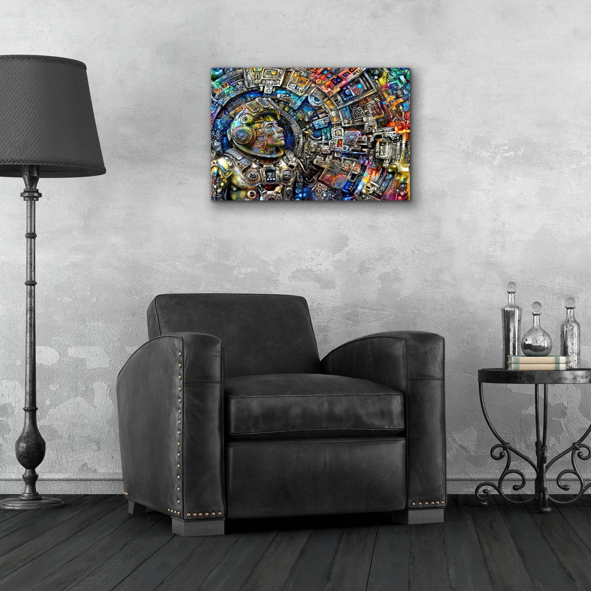 Hacia El Ombligo De La Luna by Pedro Gavidia - 24x16 acrylic wall art in a room