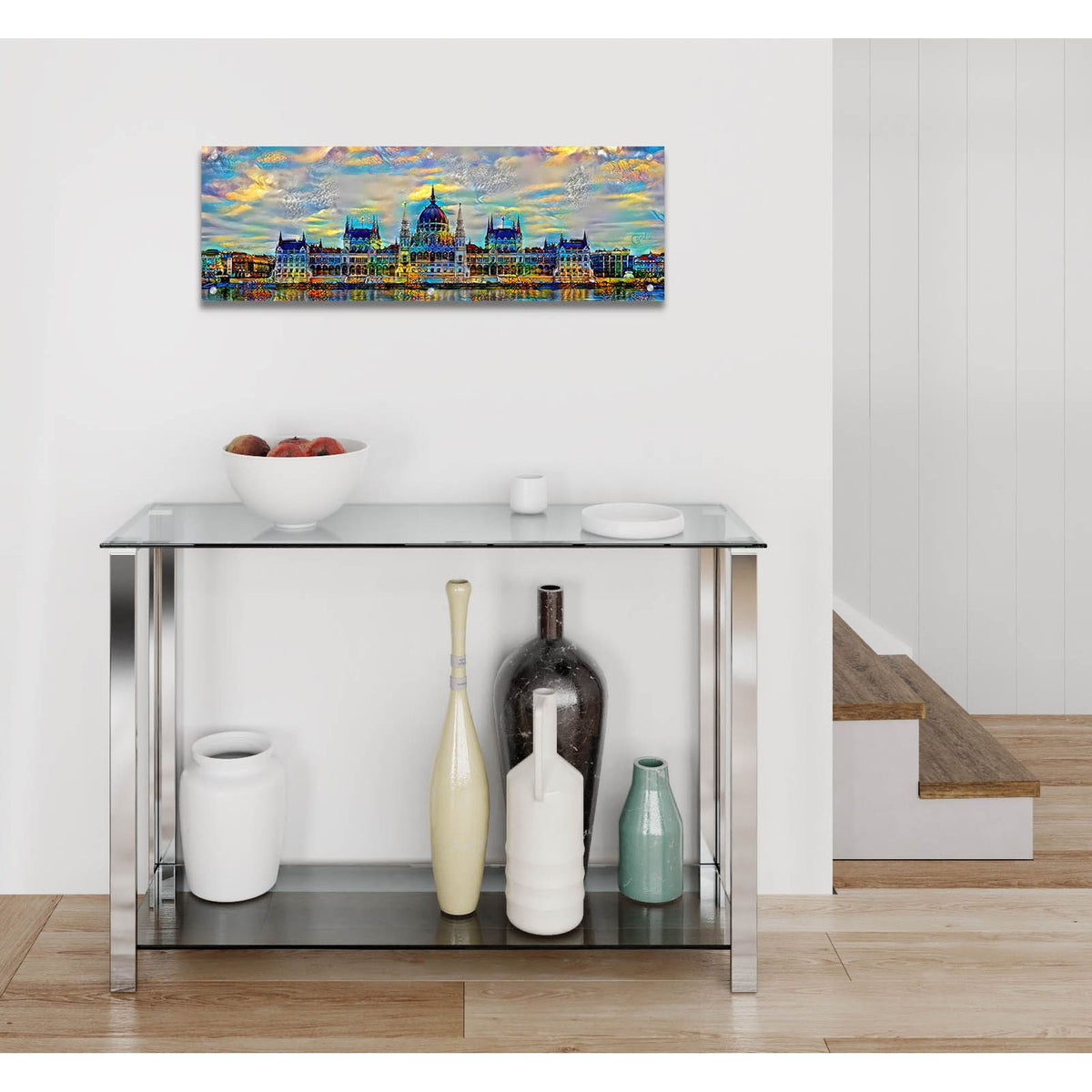 Epic Art 'Hungary Budapest Hungarian Parliament Building Front'  by Pedro Gavidia Acrylic Glass Wall Art,36x12