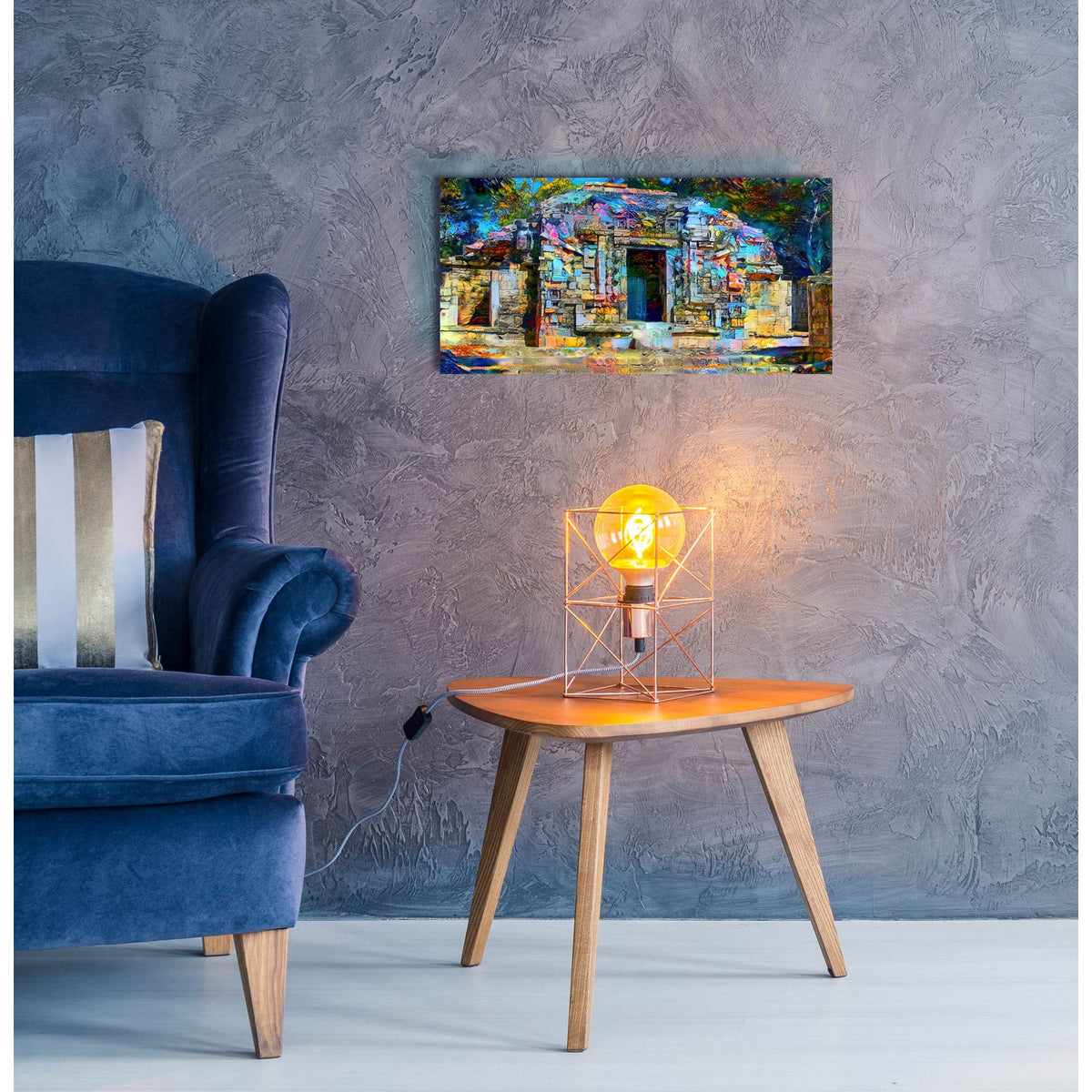 Mexico Campeche Santa Rosa Xtampak Portal by Pedro Gavidia - 24x12 acrylic wall art in a room
