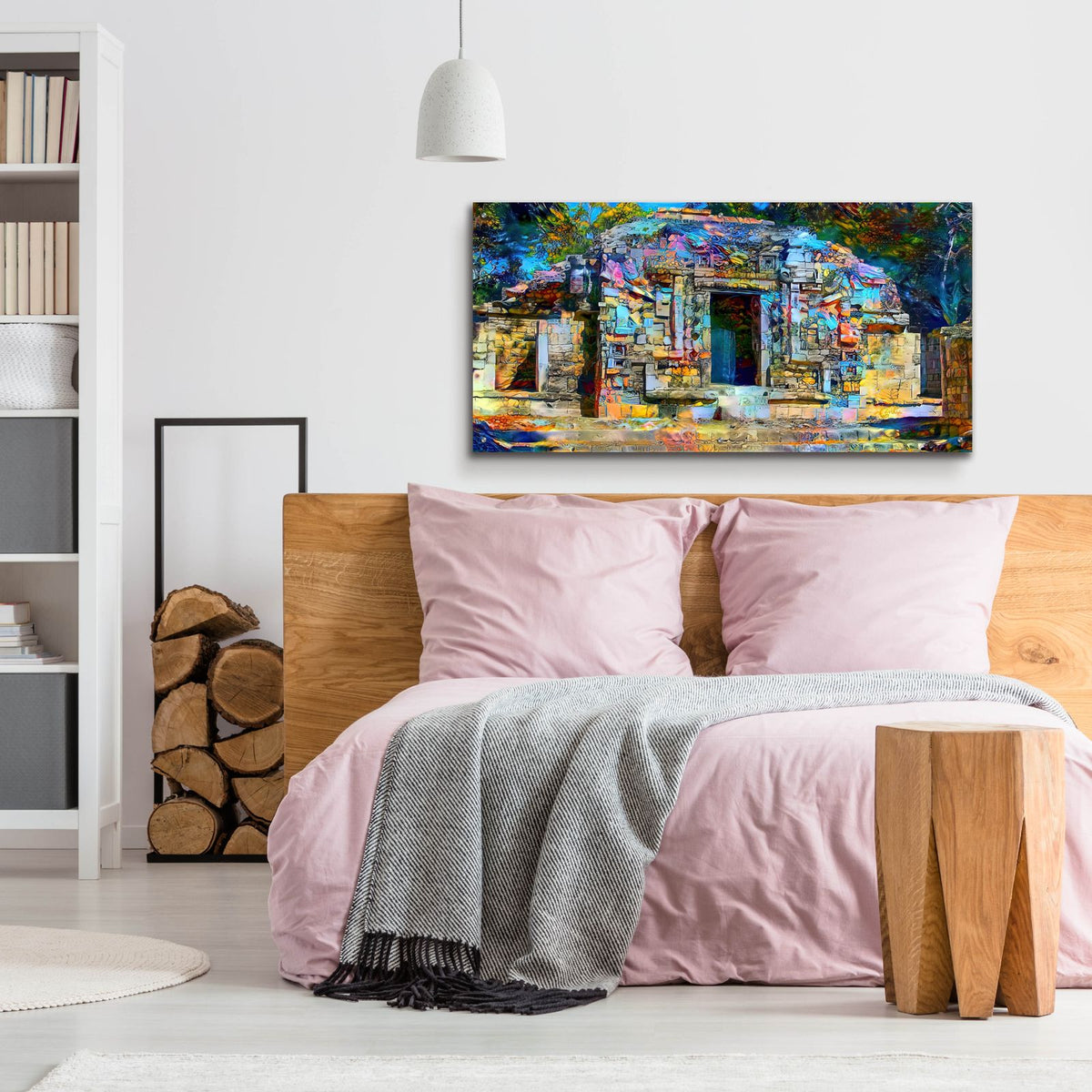 Mexico Campeche Santa Rosa Xtampak Portal by Pedro Gavidia - 48x24 acrylic wall art in a room