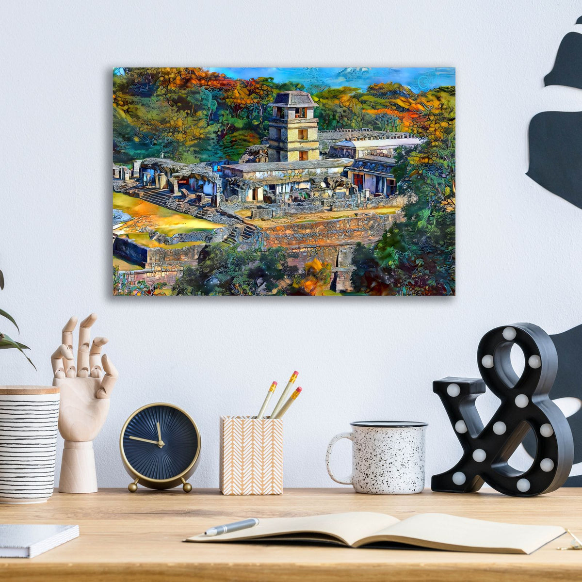Mexico Chiapas Palenque 2025 by Pedro Gavidia - 16x12 acrylic wall art in a room