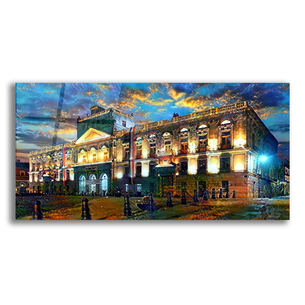 Mexico City Mining Palace Palacio De Mineria At Night 2025 by Pedro Gavidia acrylic glass wall art