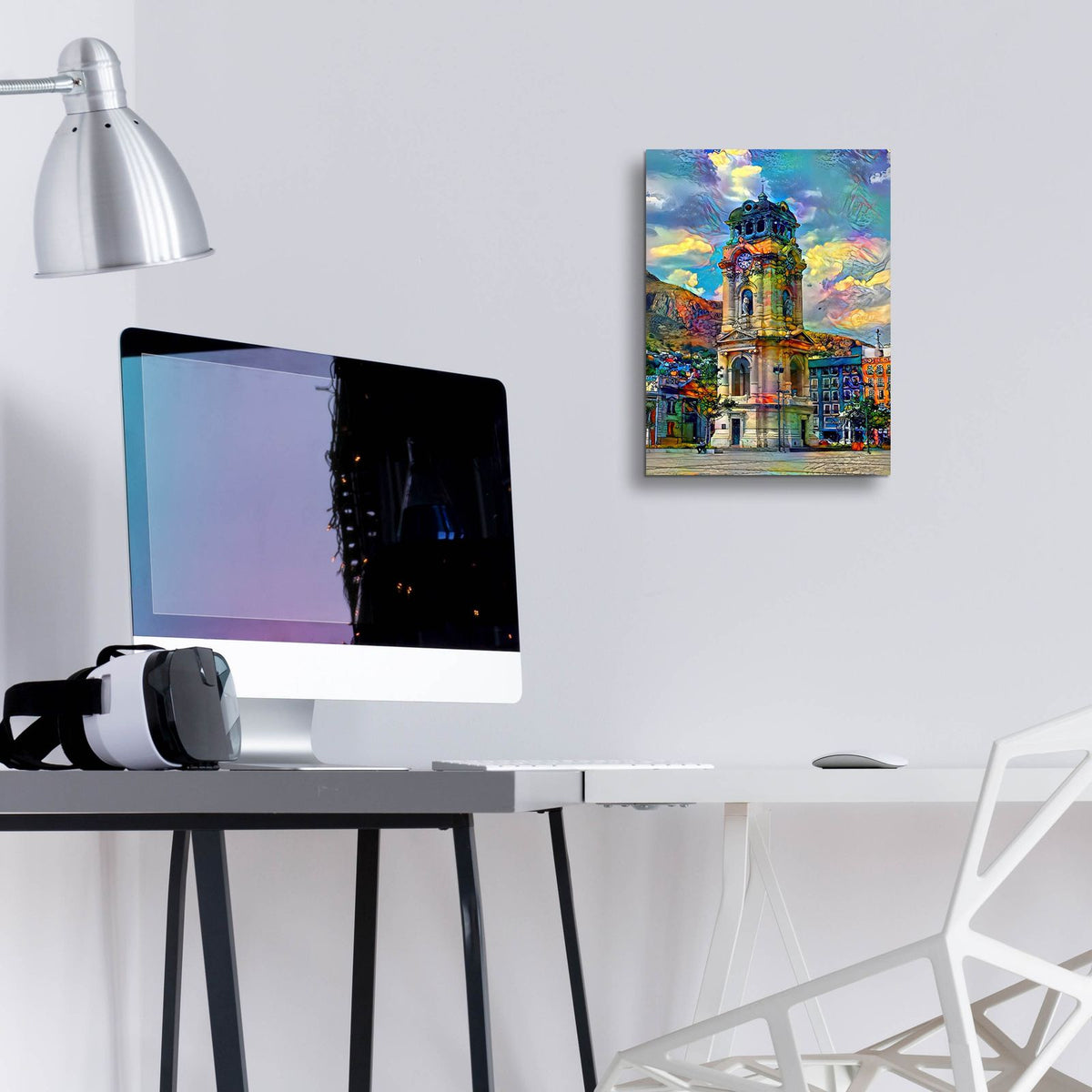 Mexico Pachuca Reloj Monumental Clock 2025 by Pedro Gavidia - 12x16 acrylic wall art in a room