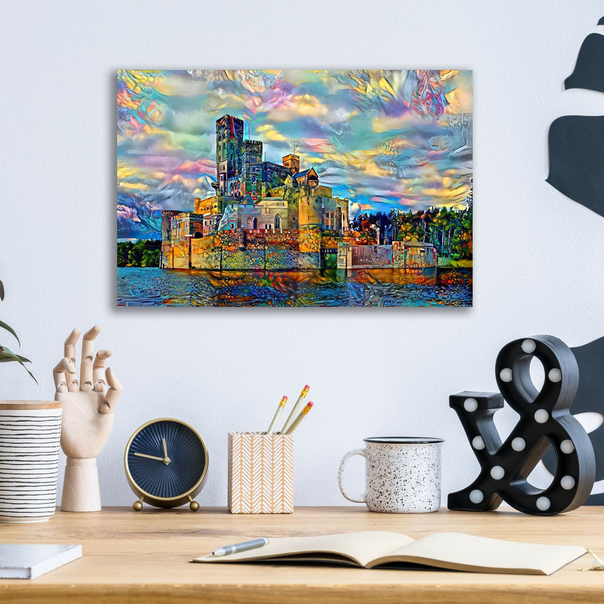 Poland Stobnica Castle by Pedro Gavidia - 16x12 acrylic wall art in a room