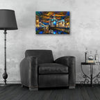Russia Saint Petersburg Church Of The Savior by Pedro Gavidia - 24x16 acrylic wall art in a room