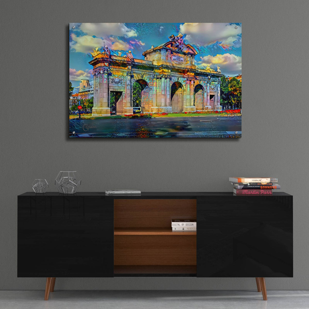 Spain Madrid Puerta De Alcala by Pedro Gavidia - 36x24 acrylic wall art in a room