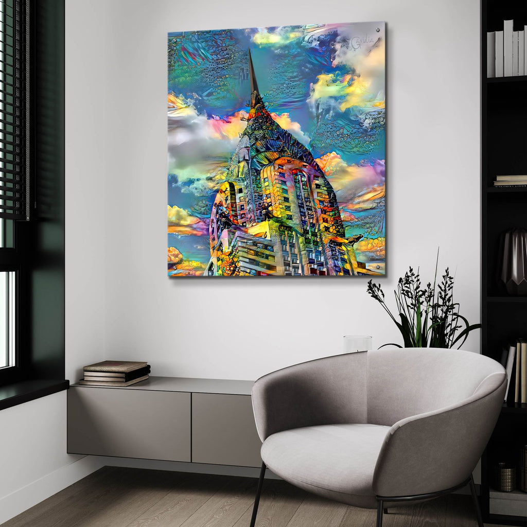 Usa New York Chrysler Building 2025 Left by Pedro Gavidia - 36x36 acrylic wall art in a room