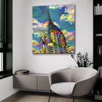 Usa New York Chrysler Building 2025 Left by Pedro Gavidia - 36x36 acrylic wall art in a room
