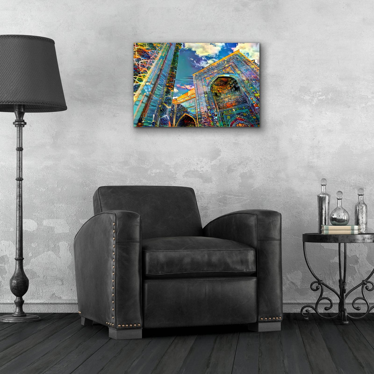 Uzbekistan Registan Samarkand by Pedro Gavidia - 24x16 acrylic wall art in a room