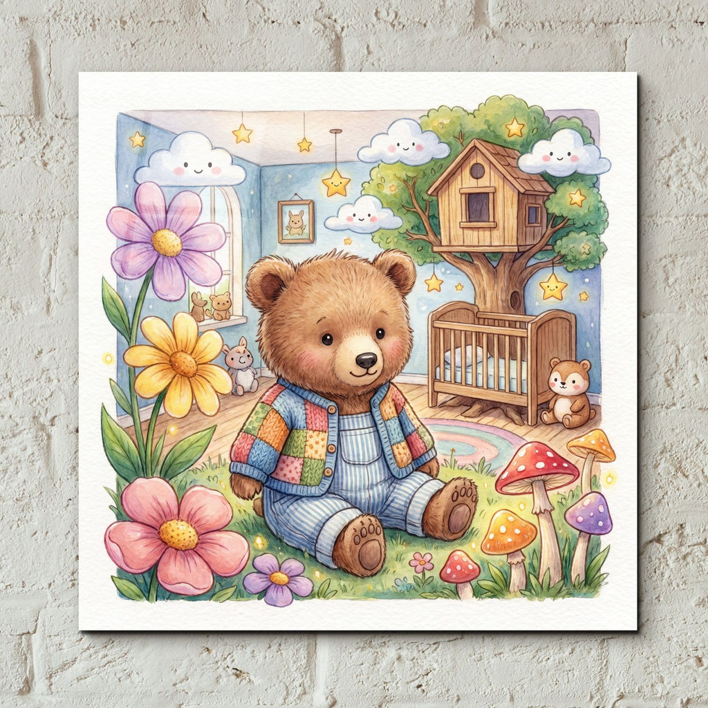 Cute Baby Bear by Ann Klee - 12x12 acrylic wall art in a room