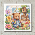 Cute Baby Bear by Ann Klee - 12x12 acrylic wall art in a room