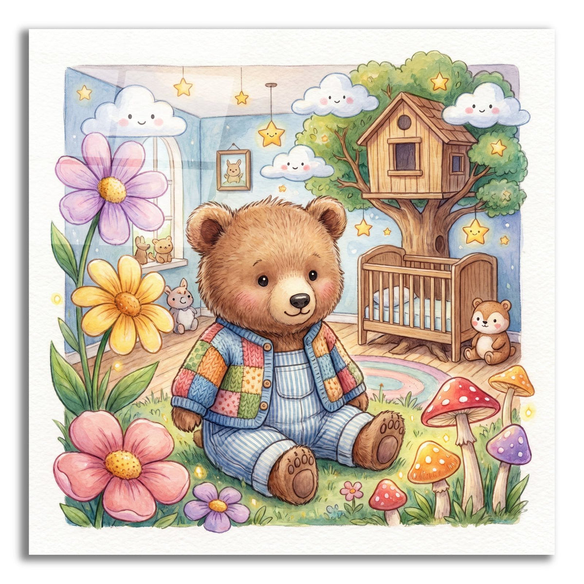 Cute Baby Bear by Ann Klee acrylic glass wall art