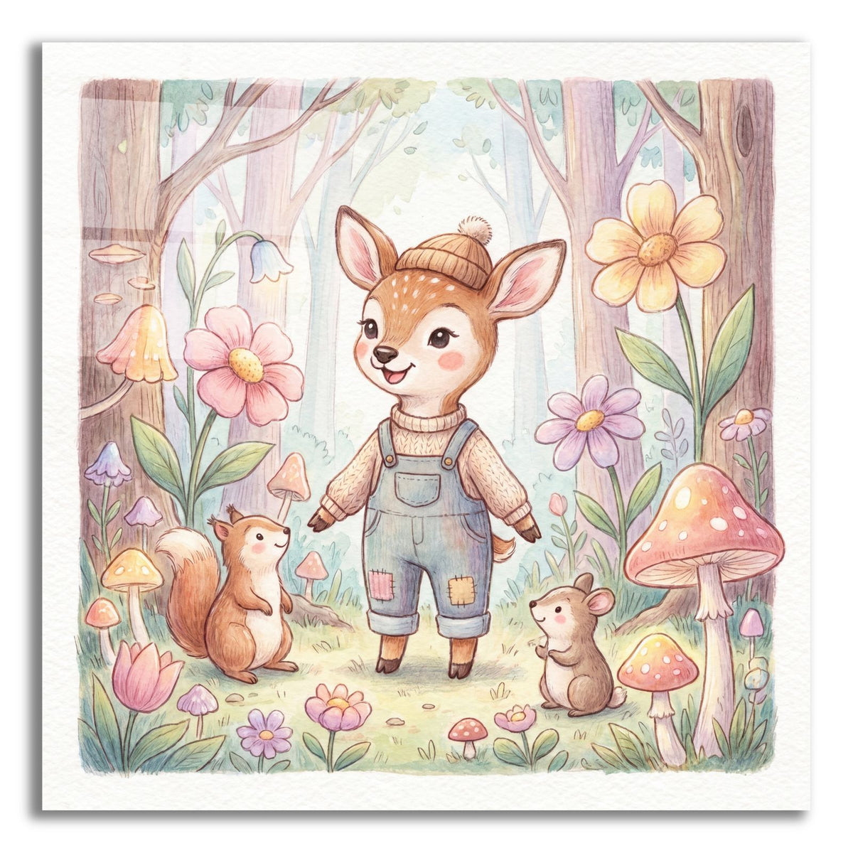 Cute Baby Deer by Ann Klee acrylic glass wall art