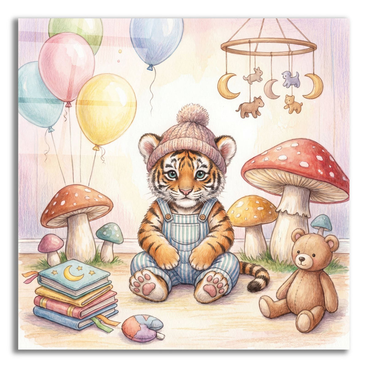 Cute Baby Tiger by Ann Klee acrylic glass wall art