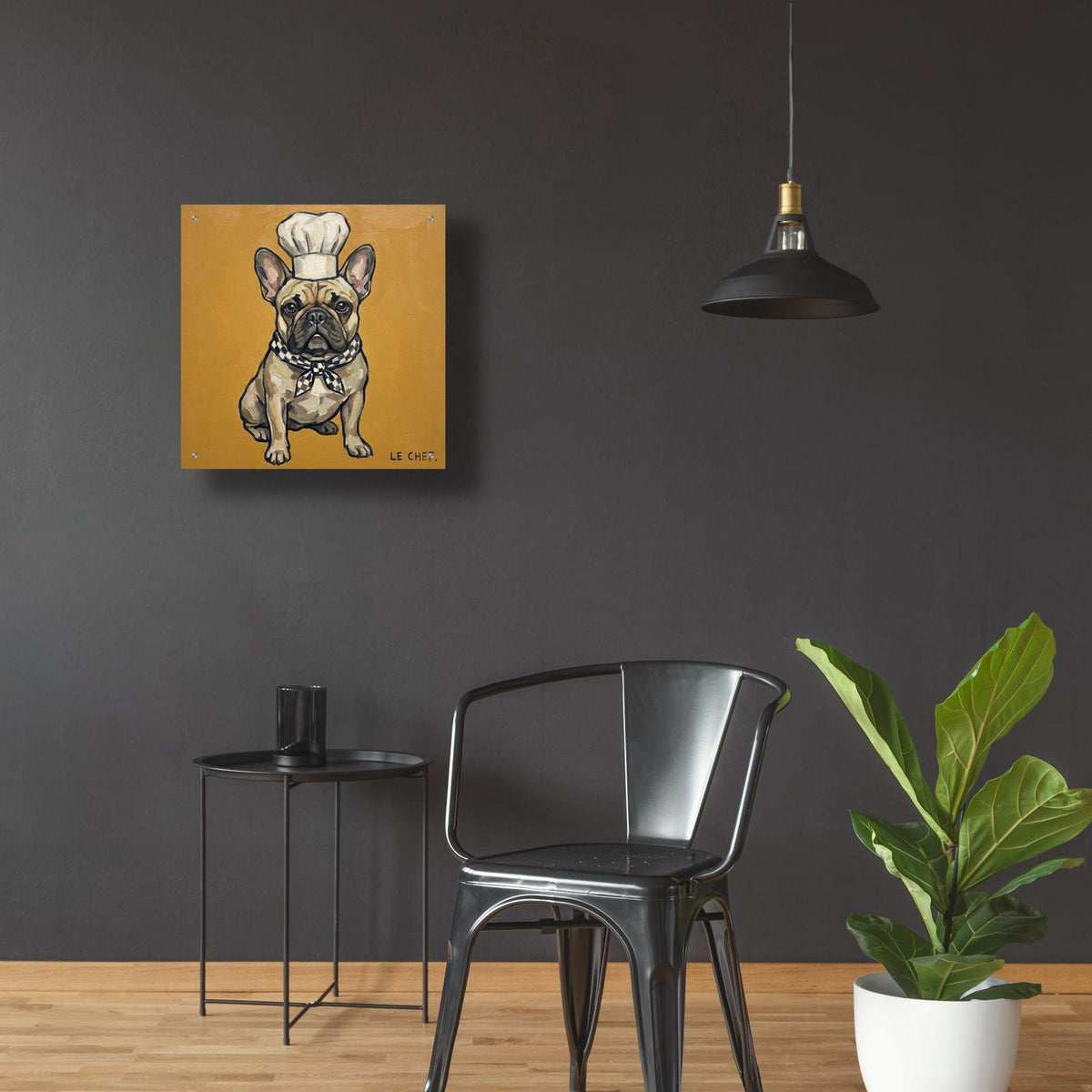 French Bulldog Chef by Ann Klee - 24x24 acrylic wall art in a room
