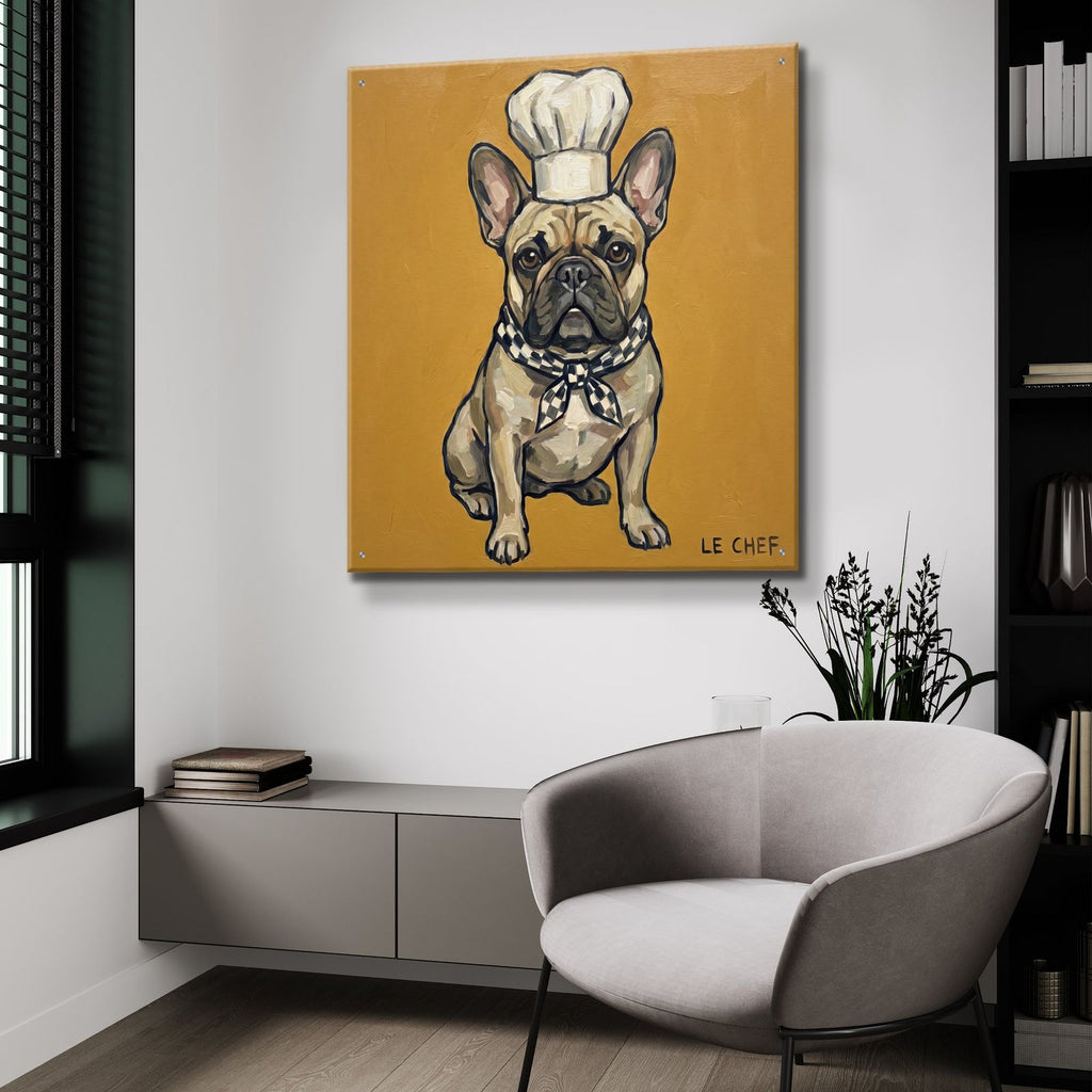 French Bulldog Chef by Ann Klee - 36x36 acrylic wall art in a room